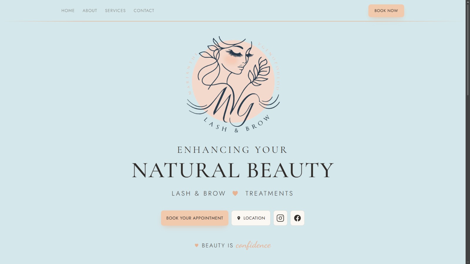 Salon website preview 1