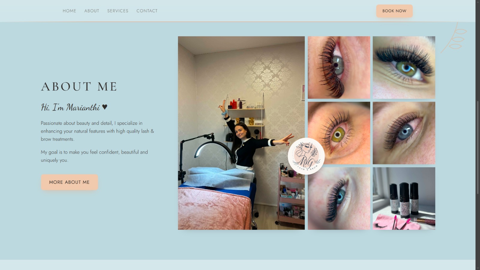 Salon website preview 2