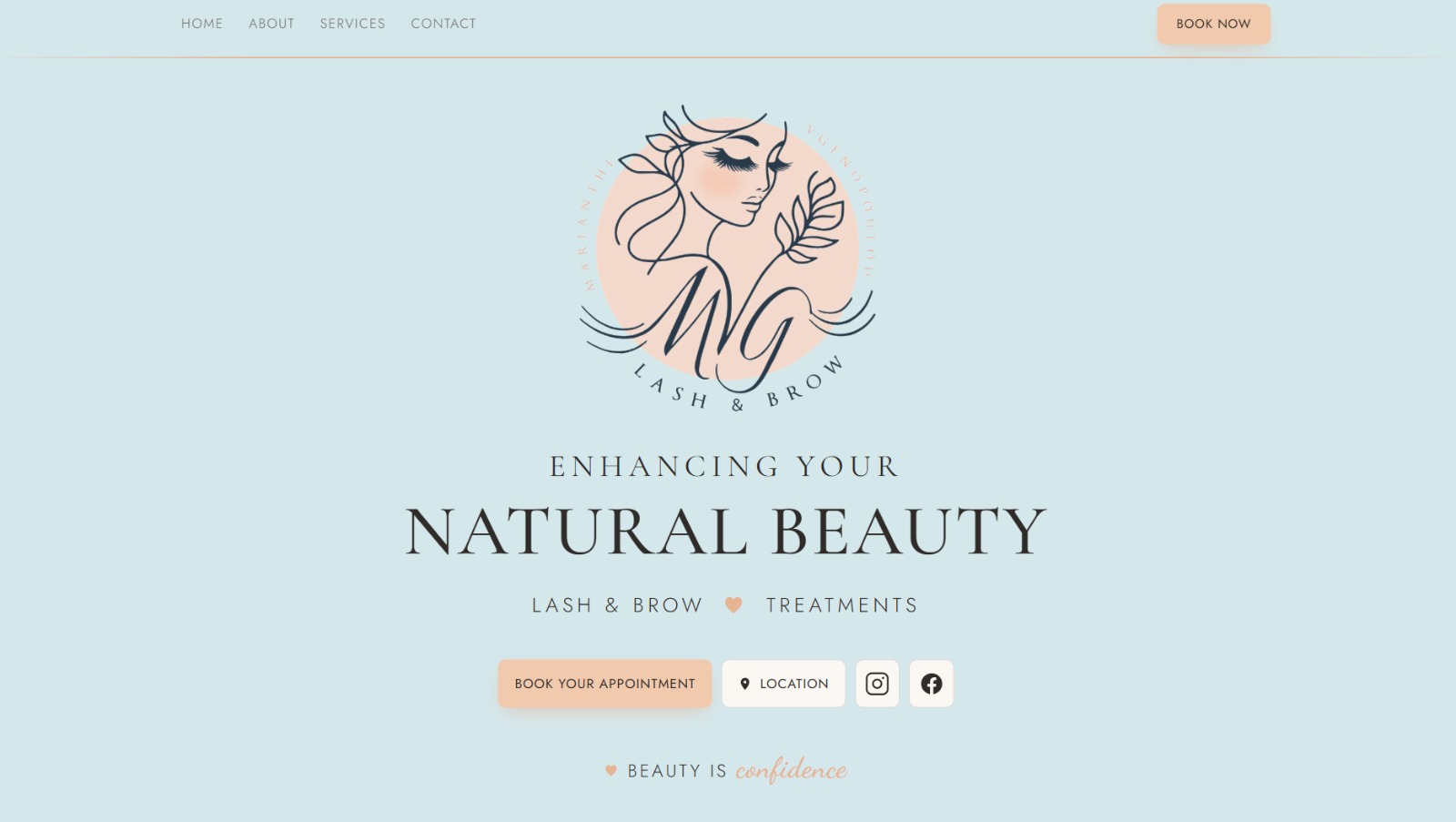 MVG Lash & Brow website